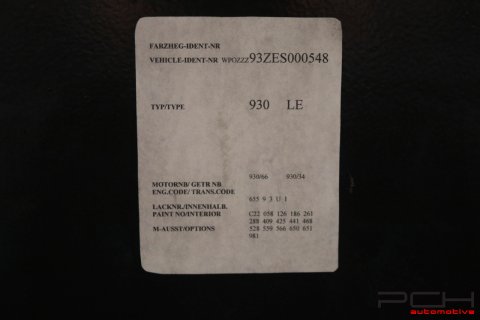 PORSCHE 930 Turbo 3.3 300cv - C22 ORIGINE BELGIQUE -