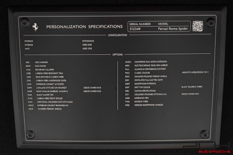 FERRARI Roma Spider 3.9 V8 Bi-Turbo 620cv