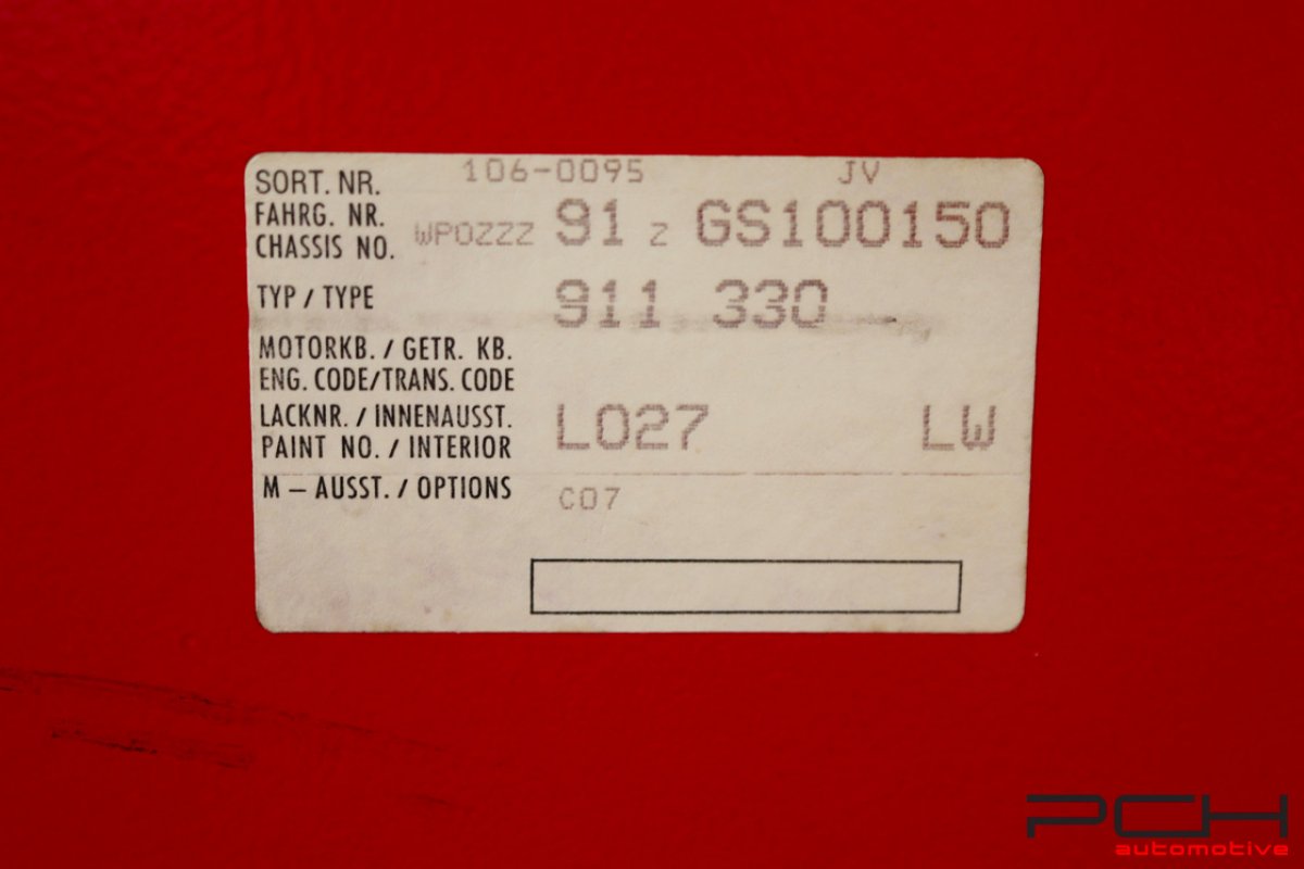 PORSCHE 911 Carrera 3.2 231cv - FIRST PAINT !!! -